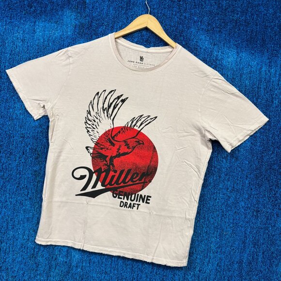 Miller Genuine Draft American Bald Eagle Beer Promo Tee L - Picture 3 of 4